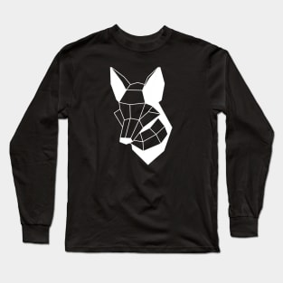 Low Poly Fox Line White Long Sleeve T-Shirt